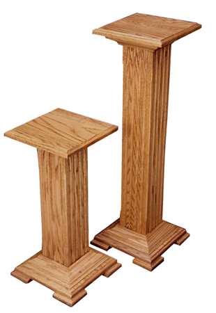 Oak Pedestal Plant Stand | Amish Furniture Factory - Amish Furniture